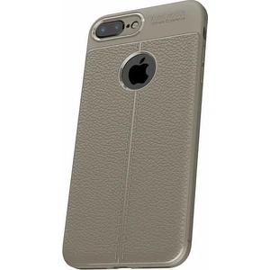 Apple iPhone 7 Plus Leather Effect Silikon Kılıf + Tempered Cam