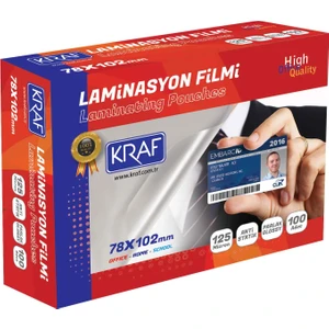 Laminasyon Filmi 78X102Mm 125Mic 100Lü 2127