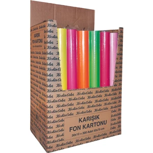 K.Color 35*50 160Gr 10Lu Karışık Poş. Fon Kartonu