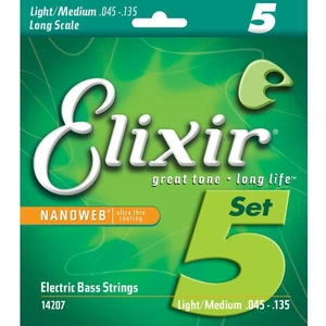 14207 Nanoweb Light Medium 5 Telli Bas Gitar Teli (45-135)