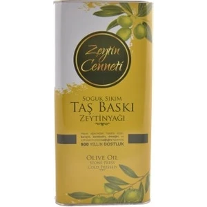 Zeytin Cenneti Taş Baskı Zeytinyağı 5 lt Teneke