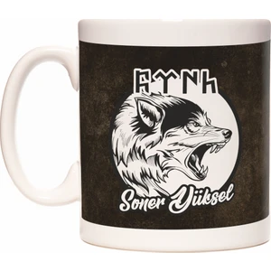 Göktürk Kurt Kişiye İsme Özel İsim Yazılabilir Kupa Bardak