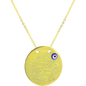 Söğütlü Silver Yaldızlı Ayetel Kürsü Kolye Sgtl2711