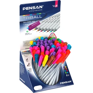 Triball Tükenmez Kalem Renkli 60 Lı Stand