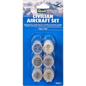 Revell-39072 Sivil Uçaklar için Blister Boya Seti