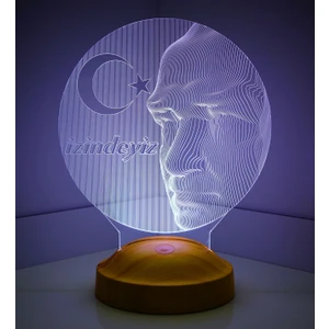 Sevgi Lambası 3 Boyutlu Atatürk 3D Büst LED Lamba