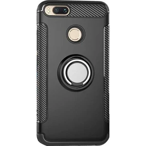 Xiaomi Mi 5X (A1) Yüzük Standlı Armor Silikon Kılıf + Tempered Cam