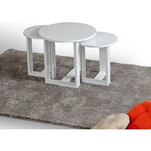 Home Life 3 Lü Zigon Sehpa Beyaz