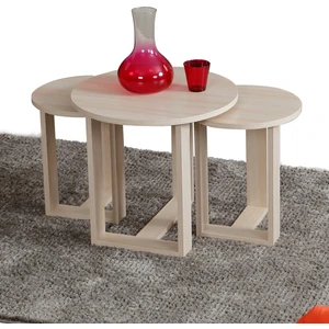 Home Life 3 Lü Zigon Sehpa Meşe