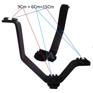 SANGER 15 cm V Braket, Üçlü Flaş Bağlama Aparatı, V Tipi Üçlü Braket