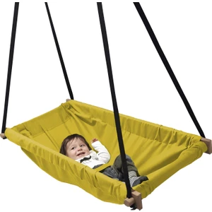 Ahşap Yaylı Zıp Zıp Bebek Hamak Beşik (Sarı)