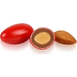 Kırmızı Renkli Badem Draje 1 kg