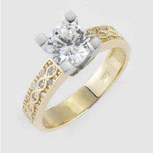 Harem Altın 14 Ayar Altın Tektaş Yüzük E179