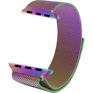 Apple Watch İçin Gökkuşağı Metal Mıknatıslı Kordon Milanese Loop