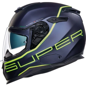 Sx100 Superspeed Mat Mavi Sarı Kask S
