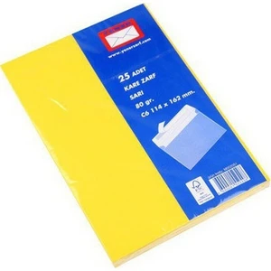 Buklet C6 114X162 Mm 80Gr Sarı Exp.25 Lık