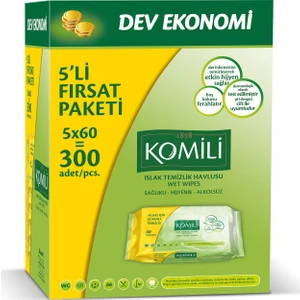 Bebe Islak Mendil 5 x 60 Adet