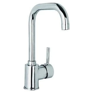 323K Delta Dik Boru Kısa Kuğu Mix Lavabo Bataryası