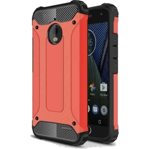 Case 4U Lenovo Moto E4 Kılıf Çift Katmanlı Tank Kapak Kırmızı