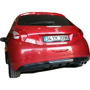 Paşa Tuning Peugeot 208 Arka Tampon Eki - Difüzör (Plastik)