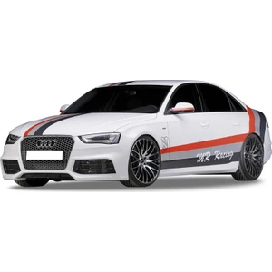 Paşa Tuning Audi A4 B8 2008 - 2012 RS4 Yan Marşpiyel Seti (Plastik)