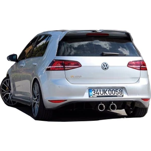 Paşa Tuning Volkswagen Golf 7 2012 - 2016 R400 Arka Tampon Eki - Difüzör (Plastik)