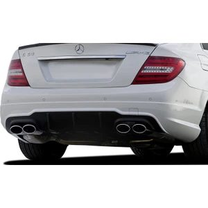 Paşa Tuning Mercedes C Serisi W204 2012 - 2014 Makyajlı Arka Tampon Eki - Difüzör (Plastik)