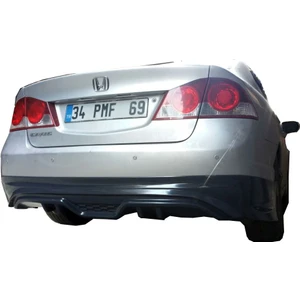 Paşa Tuning Honda Civic FD6 2006 - 2011 Custom Arka Tampon Eki - Difüzör (Plastik)
