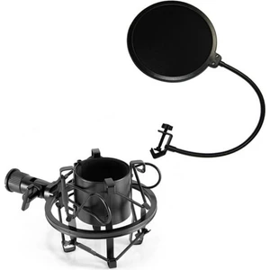 Stüdyo Çift Katman Pop Filtre + Shock Mount
