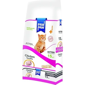 Paw Paw Kitten Tavuk Etli Yavru Kedi Maması 15 Kg