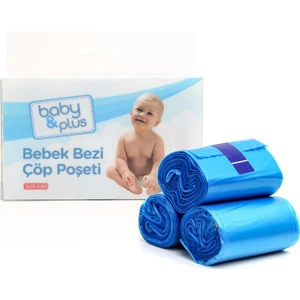 Baby&Plus Bebek Bezi Çöp Poşeti 60 Adet
