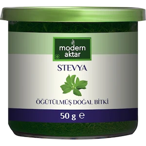 Modern Aktar Doğal Öğütülmüş Stevya Bitkisi 50 Gr