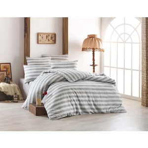 Enlora Home Kolay Ütülenir Nevresim Takımı Tek Kişilik Hook Gri