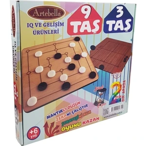 IQ Ve Gelişim Ürünleri 9 Taş / 3 Taş Oyunları 32X32 cm