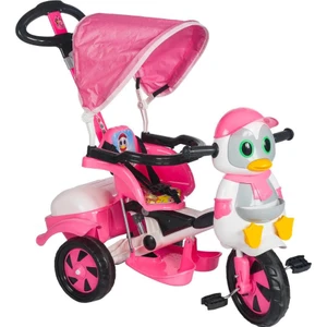 Baby Poufi Penguen Ebeveyn Kontrollü Bisiklet Pembe