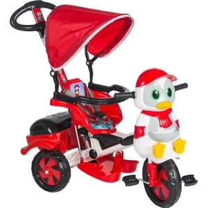Baby Poufi Penguen Ebeveyn Kontrollü Bisiklet Kırmızı