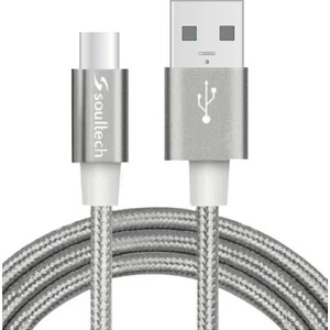 2.0 A Type C İp Örgü Metal Data Şarj Kablosu Gri