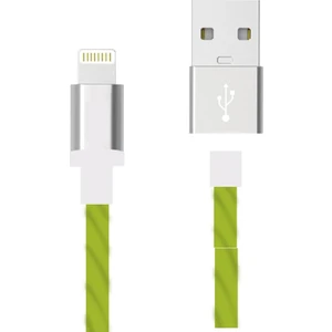iPhone Uyumlu Lightning Ledli Silikon USB Data Kablo Yeşil DK010Y