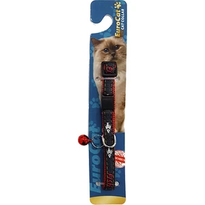 Eurocat Balık Desenli Çıngıraklı Kedi Boyun Tasması Kırmızı