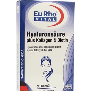 Eurho Vital Hyaluronsaure Plus Collagen & Biotin 30 Kapsül