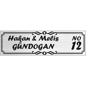 Süblimasyon Gümüş Metal Kapı İsimliği 5. MODEL