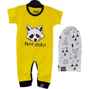 84783 Raccoon Şapkalı Bebek Tulumu