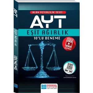 Evrensel İletişim Yayınları YKS  AYT  Eşit Ağırlık Video Çözümlü 10 Deneme 