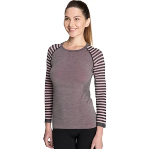 Ultimate Merıno Seamless Bisiklet Yaka Uzun Kol Dar Kalıp Termal Pembe Kadın Sweatshirt