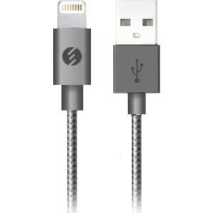 Swapp SW-C602 1m 2A iPhone Uyumlu5/6/iPad Metal Kılıflı Gümüş Lightning Kablosu