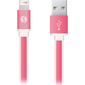 Swapp SW-C603 1m2A iPhone Uyumlu5/6/iPad Metal Slim Pembe Lightning Kablosu