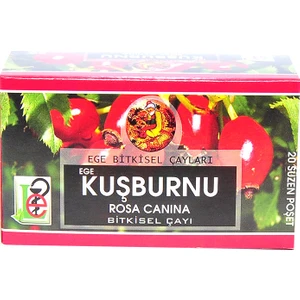 Ege Lokman Kuşburnu Bitki Çayı 20 Süzen Poşet Enerji Verici Vitamin ve Mineral Zengin