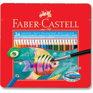 Metal Kutu Aquarell Boya Kalemi 24 Renk Yüksek Kalite ve Dayanıklılık