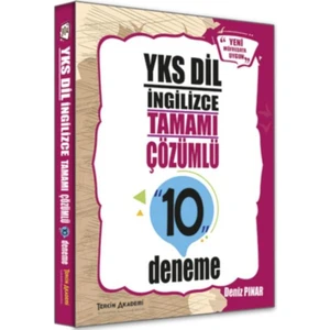 Tercih Akademi Yks Dil İngilizce Tamamı Çözümlü 10 Deneme - Deniz Pınar