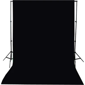 A+ KALİTE-black screen-siyah fon perde (2x3m) +FON STANDI